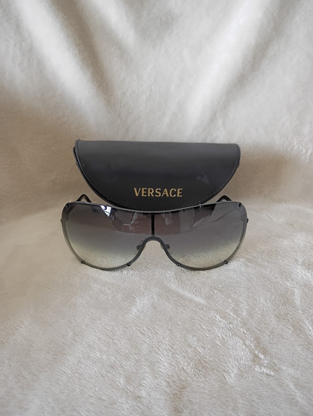 Versace Gradient Shield Sunglasses - Black/Grey